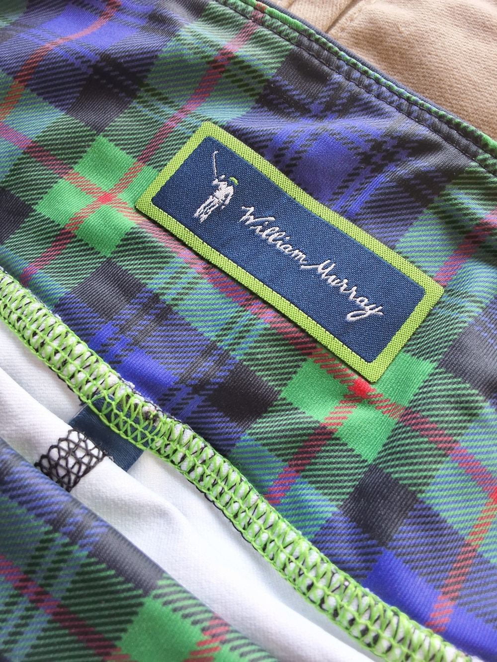 William Murray Green & Blue Tartan Plaid Golf Short
